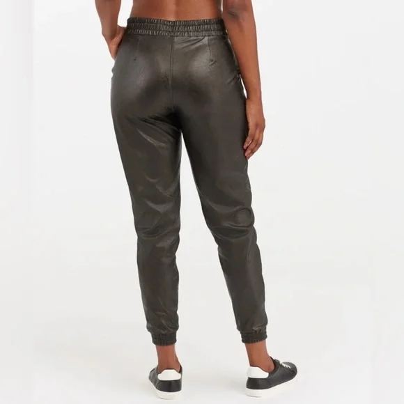 💐Spanx 20283 Black Leather-Like Jogger - Picture 4 of 4